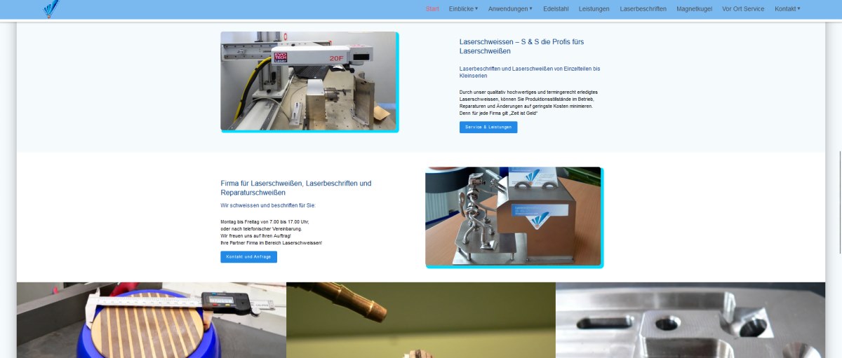 Firmenwebsite Erstellung in Bayern Reparaturschweißen für Formenbau / Werkzeugbau